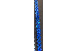 1m Hotfix Paillettenband holo blau 4mm